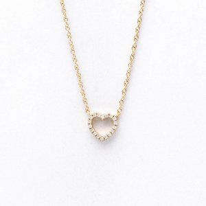 TIFFANY 18k Gold Diamond Heart Necklace